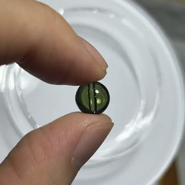 Top Czech meteorite single bead 8mm FX1586